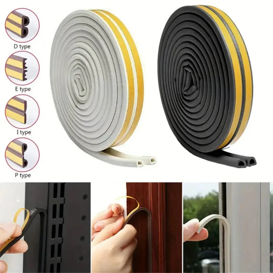 Self-Adhesive Door & Window Weatherstripping – 5 m or 10 m - InspiredGrabs.com