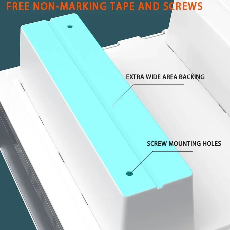 Self-Adhesive Under-Desk Storage Drawer – Clear Medium - InspiredGrabs.com