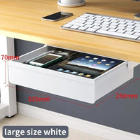 Thumbnail for Self-Adhesive Under-Desk Storage Drawer – Clear Medium - InspiredGrabs.com