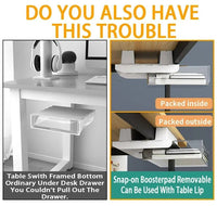 Thumbnail for Self-Adhesive Under-Desk Storage Drawer – Clear Medium - InspiredGrabs.com