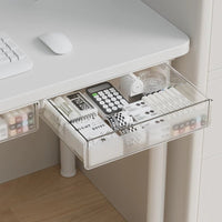 Thumbnail for Self-Adhesive Under-Desk Storage Drawer – Clear Medium - InspiredGrabs.com