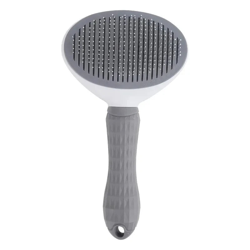 Self-Cleaning Pet Slicker Brush – Gray - InspiredGrabs.com