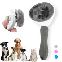 Thumbnail for Self-Cleaning Pet Slicker Brush – Gray - InspiredGrabs.com