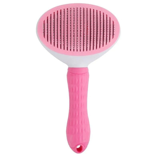 Self-Cleaning Pet Slicker Brush – Gray - InspiredGrabs.com