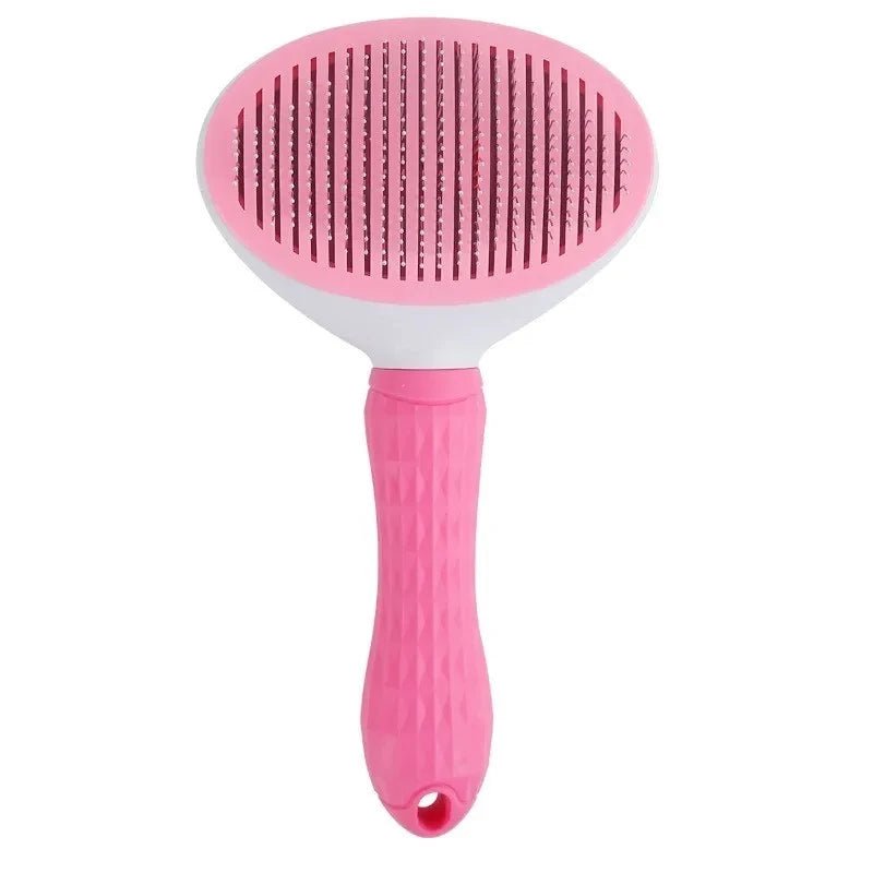 Self-Cleaning Pet Slicker Brush – Gray - InspiredGrabs.com
