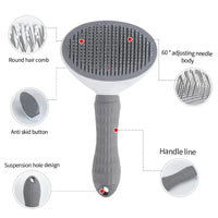 Thumbnail for Self-Cleaning Pet Slicker Brush – Gray - InspiredGrabs.com
