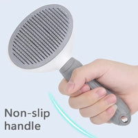 Thumbnail for Self-Cleaning Pet Slicker Brush – Gray - InspiredGrabs.com