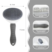 Thumbnail for Self-Cleaning Pet Slicker Brush – Gray - InspiredGrabs.com