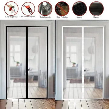 Self-Closing Magnetic Mesh Door Screen – 2 Sizes - InspiredGrabs.com