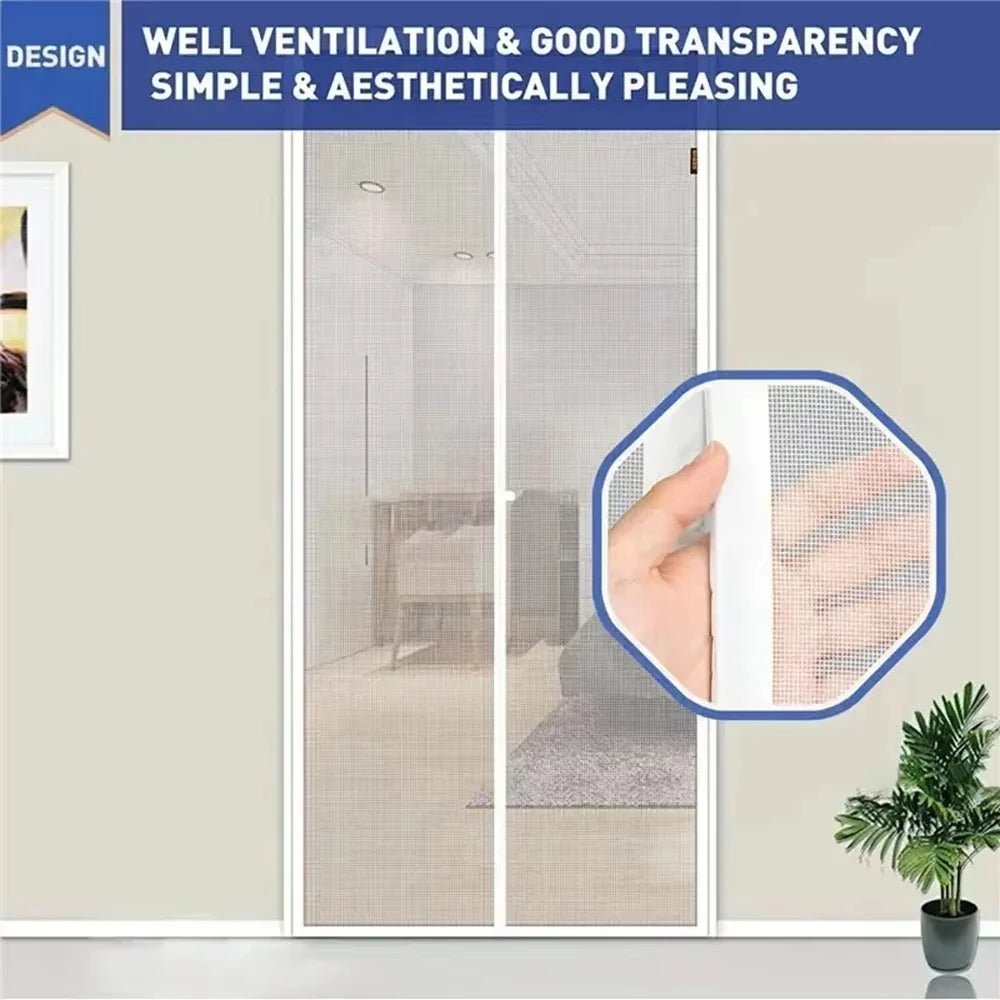 Self-Closing Magnetic Mesh Door Screen – 2 Sizes - InspiredGrabs.com