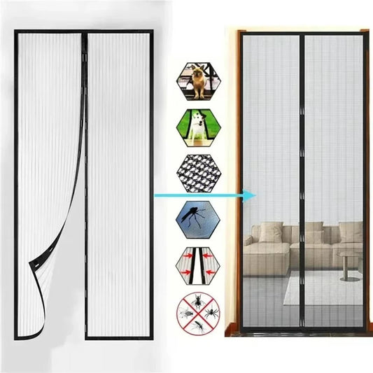 Self-Closing Magnetic Mesh Door Screen – 2 Sizes - InspiredGrabs.com