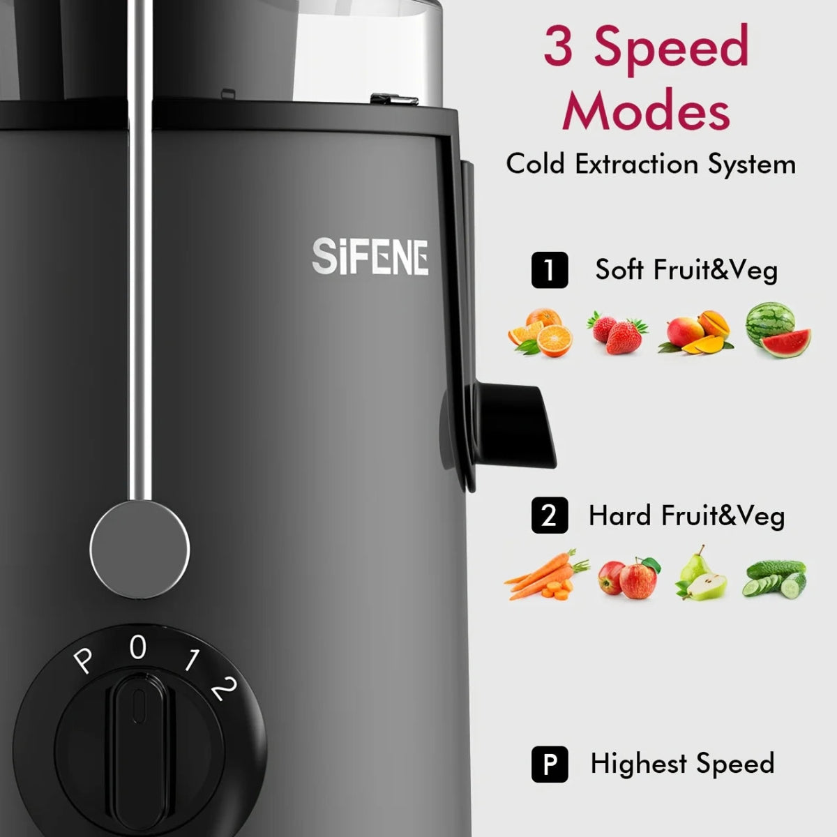 SiFENE Easy - Clean Juicer with 3" Wide Feed - InspiredGrabs.com