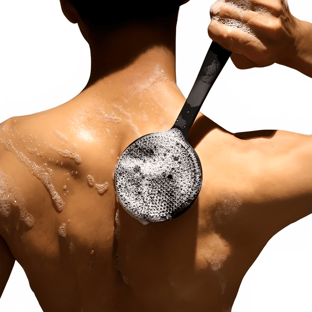 Silicone Back Scrubber with Long Handle – Shower Bath Brush - InspiredGrabs.com