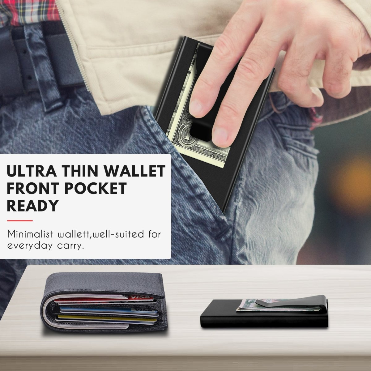 Smart Airtag Slim Wallet with RFID Blocking - InspiredGrabs.com