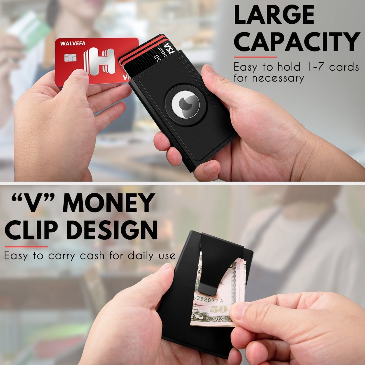 Smart Airtag Slim Wallet with RFID Blocking - InspiredGrabs.com