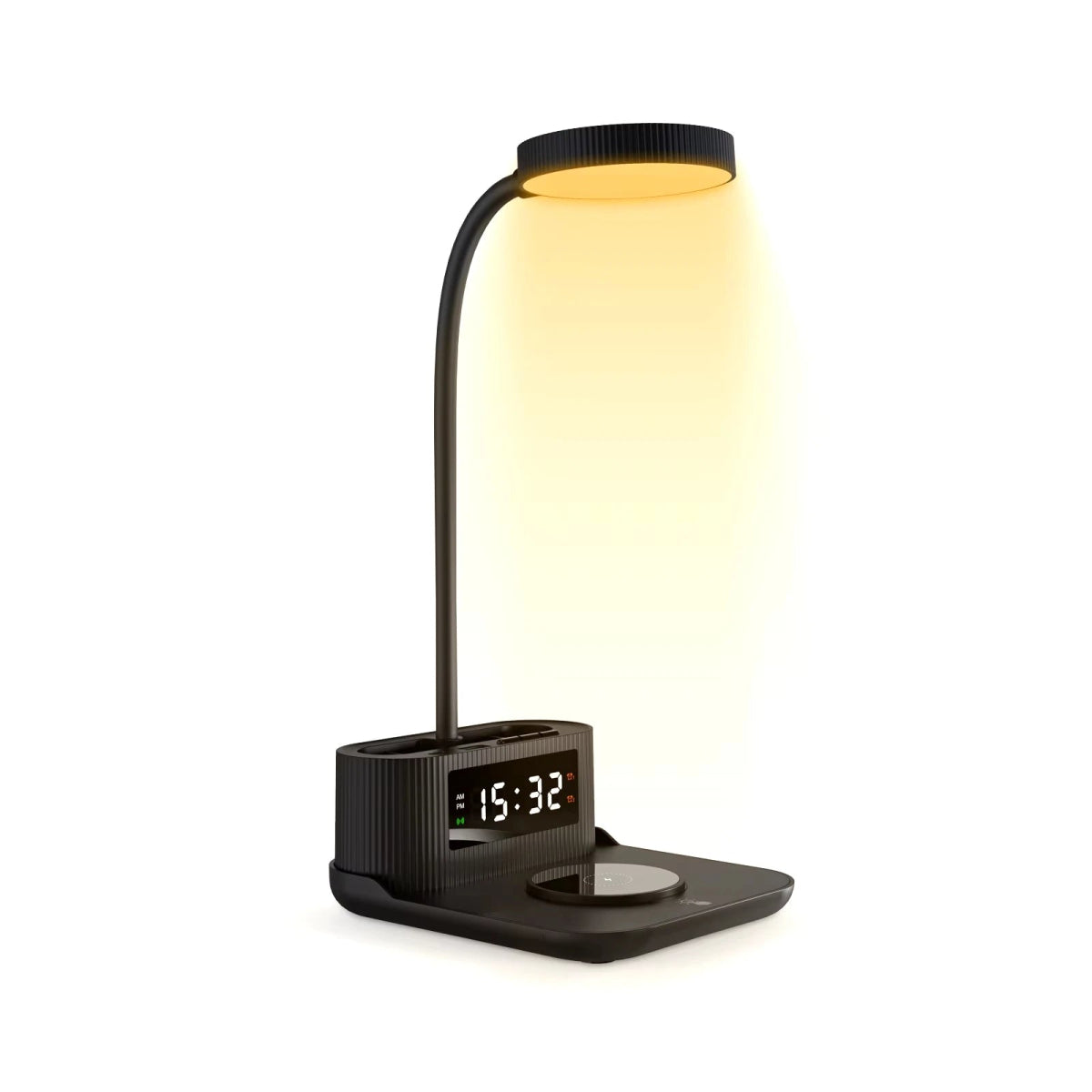 Smart Desk Lamp with Wireless Charger & Clock - InspiredGrabs.com