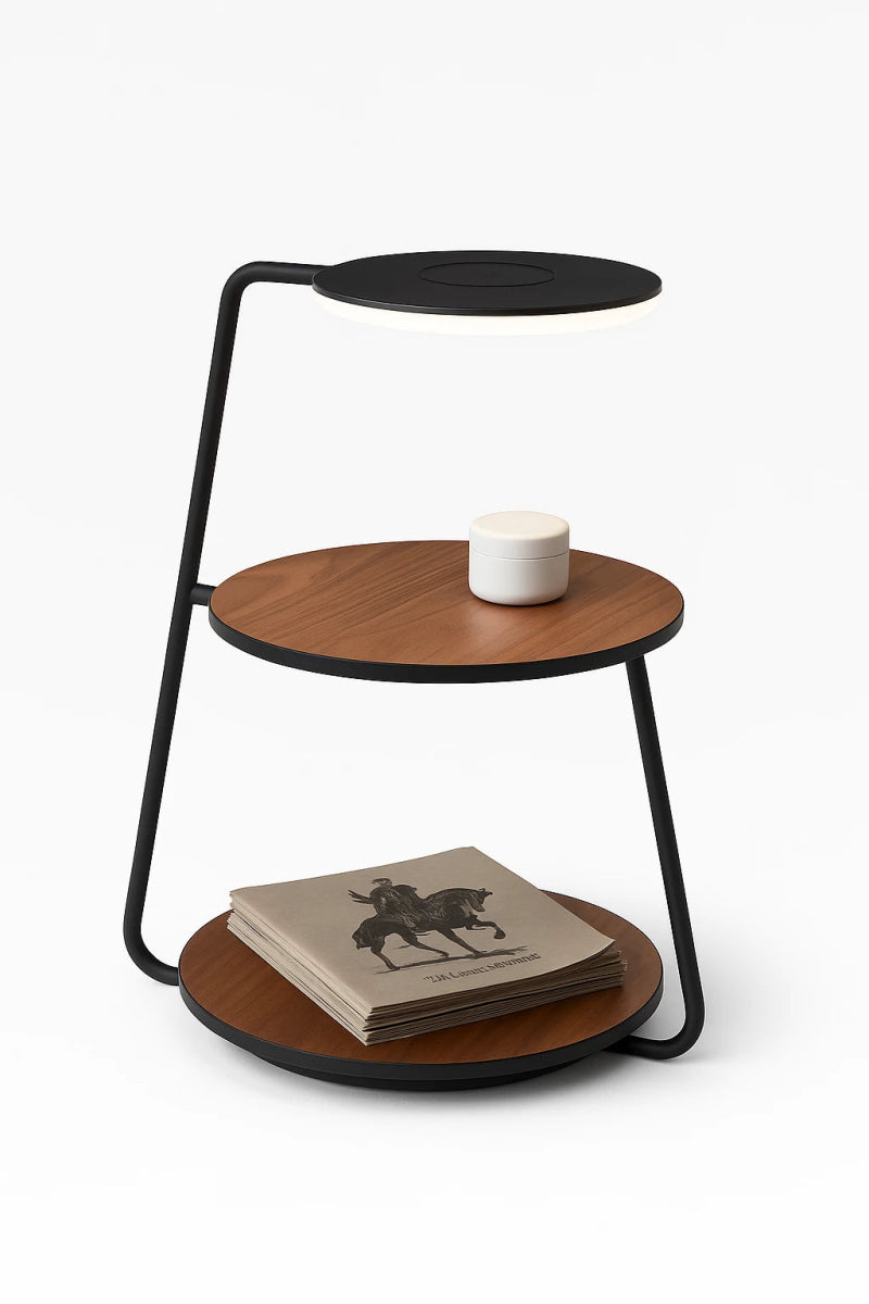 Smart Nightstand with Wireless Charger & Lamp - InspiredGrabs.com