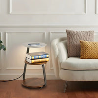 Thumbnail for Smart Nightstand with Wireless Charger & Lamp - InspiredGrabs.com