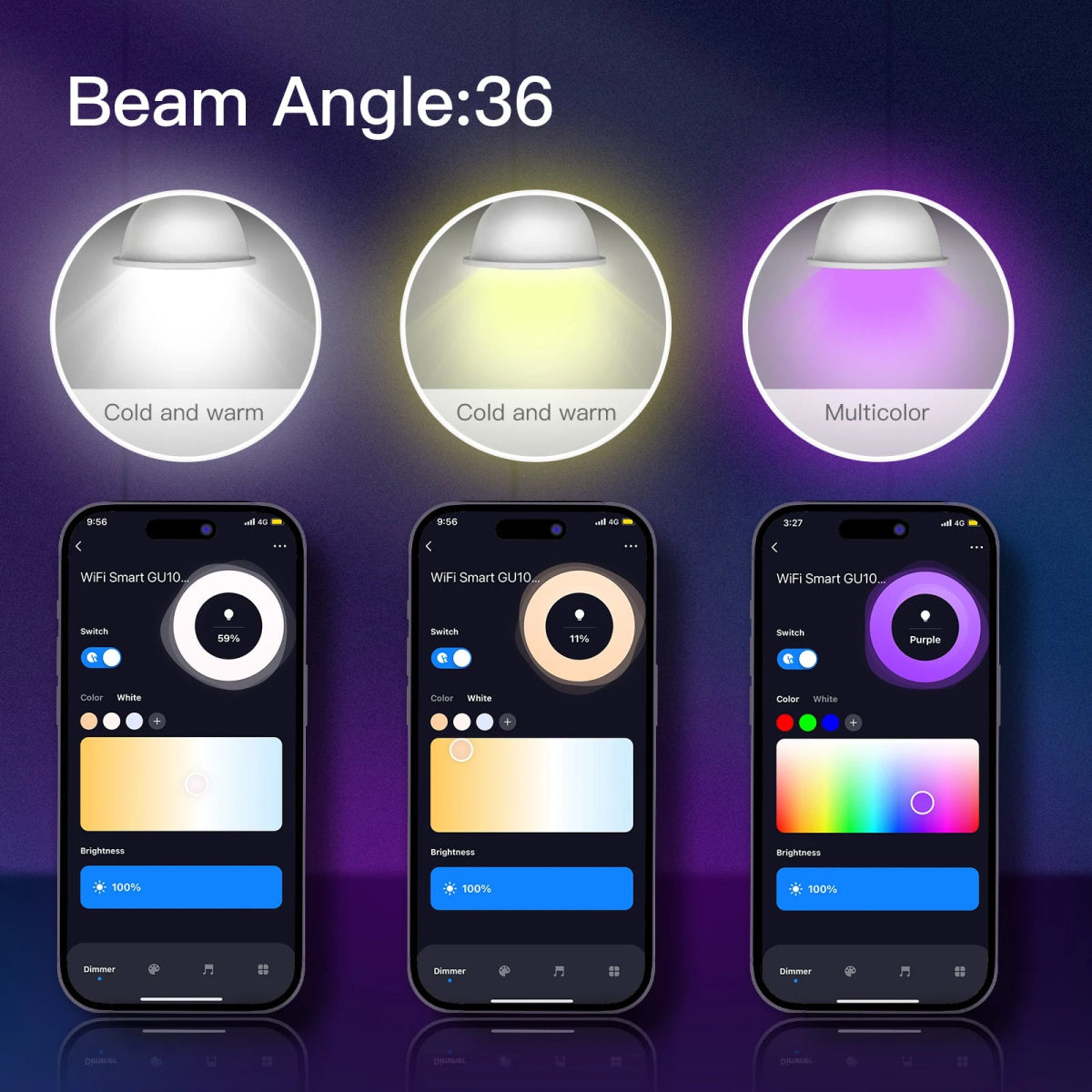 Smart RGB LED Bulb - Voice Control & Dimmable - InspiredGrabs.com