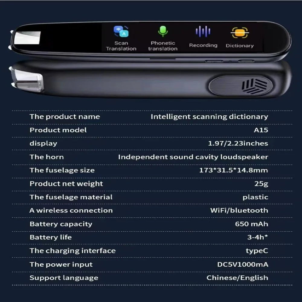Smart Voice Translator Pen with OCR Text Scanner and Camera - InspiredGrabs.com