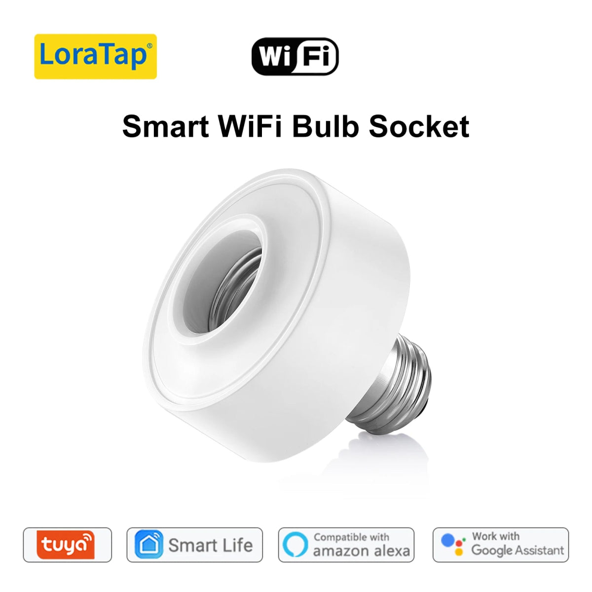 Smart WiFi Lamp Holder E27 - Voice Control Enabled - InspiredGrabs.com