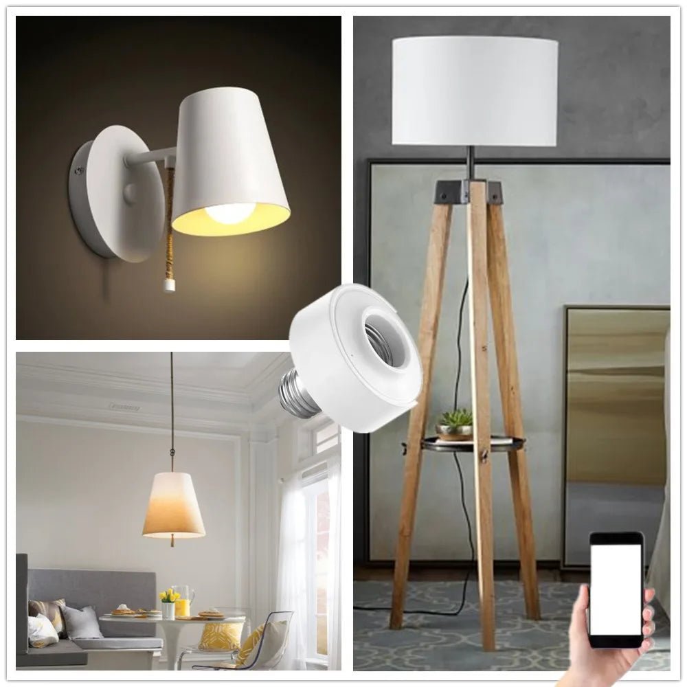 Smart WiFi Lamp Holder E27 - Voice Control Enabled - InspiredGrabs.com