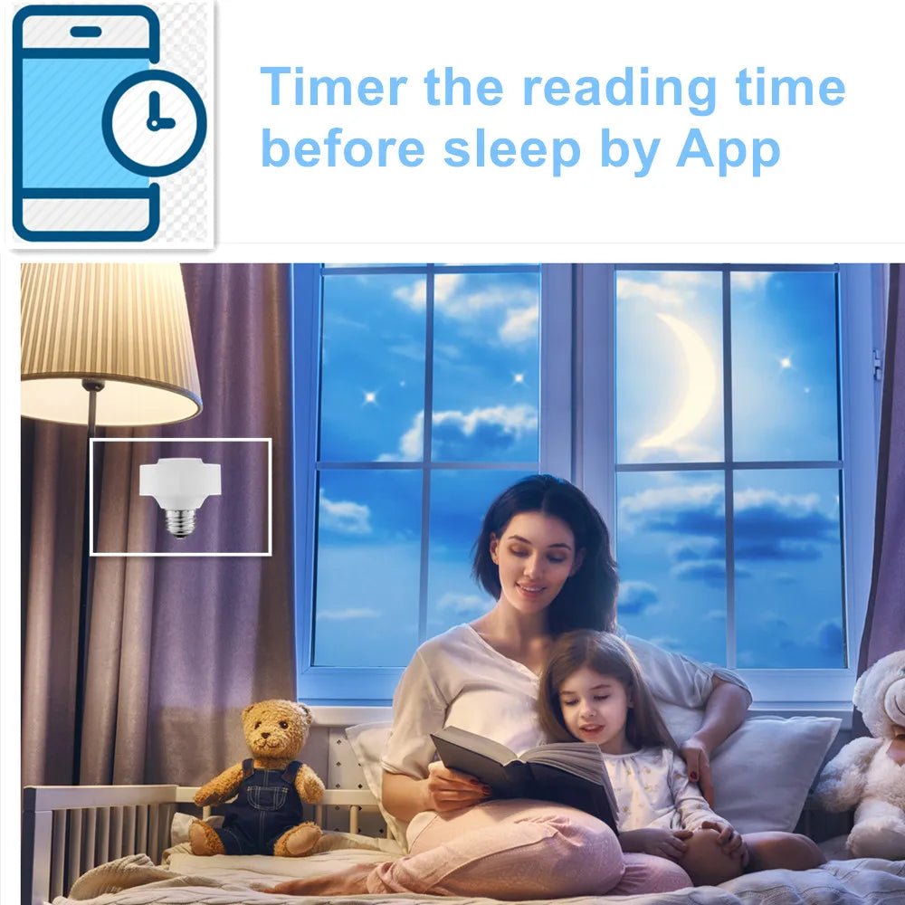 Smart WiFi Lamp Holder E27 - Voice Control Enabled - InspiredGrabs.com