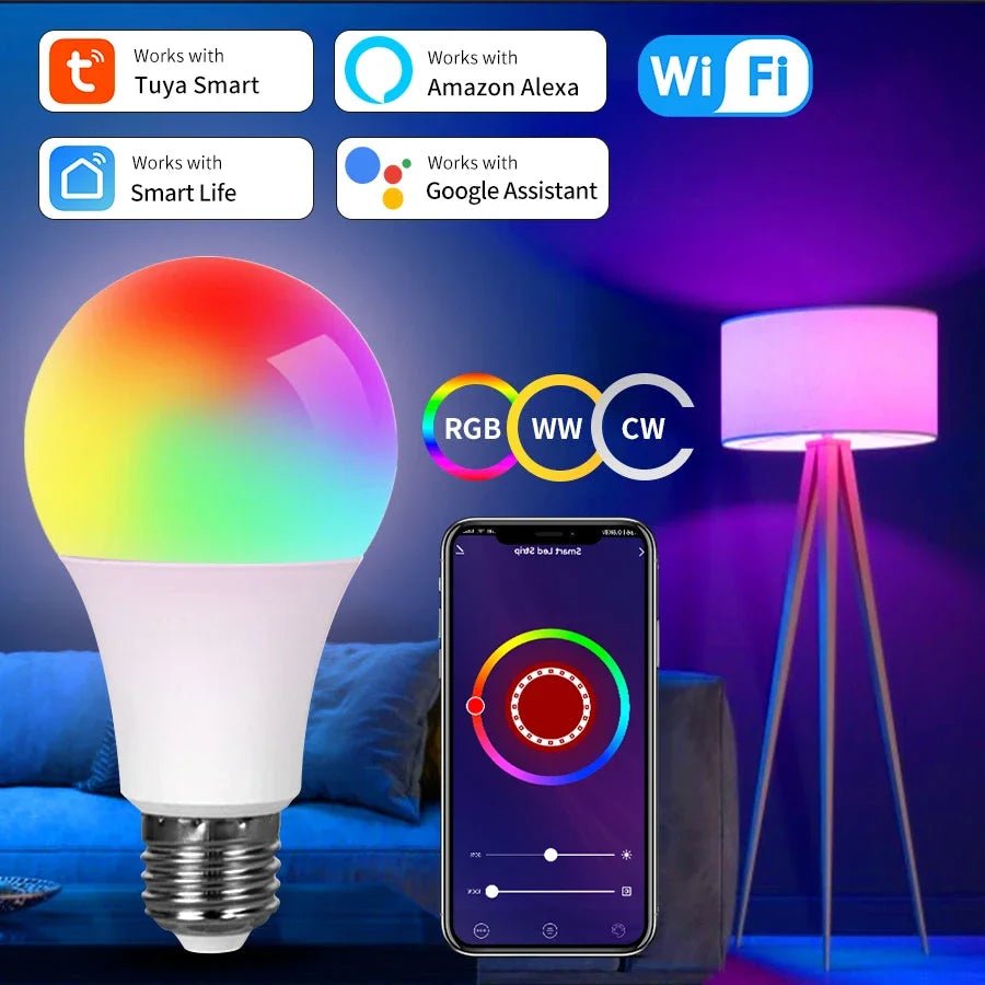 Smart WiFi LED Bulb with Voice Control - E27 - InspiredGrabs.com