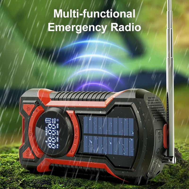 Solar Emergency Radio with 5000mAh Power Bank - InspiredGrabs.com