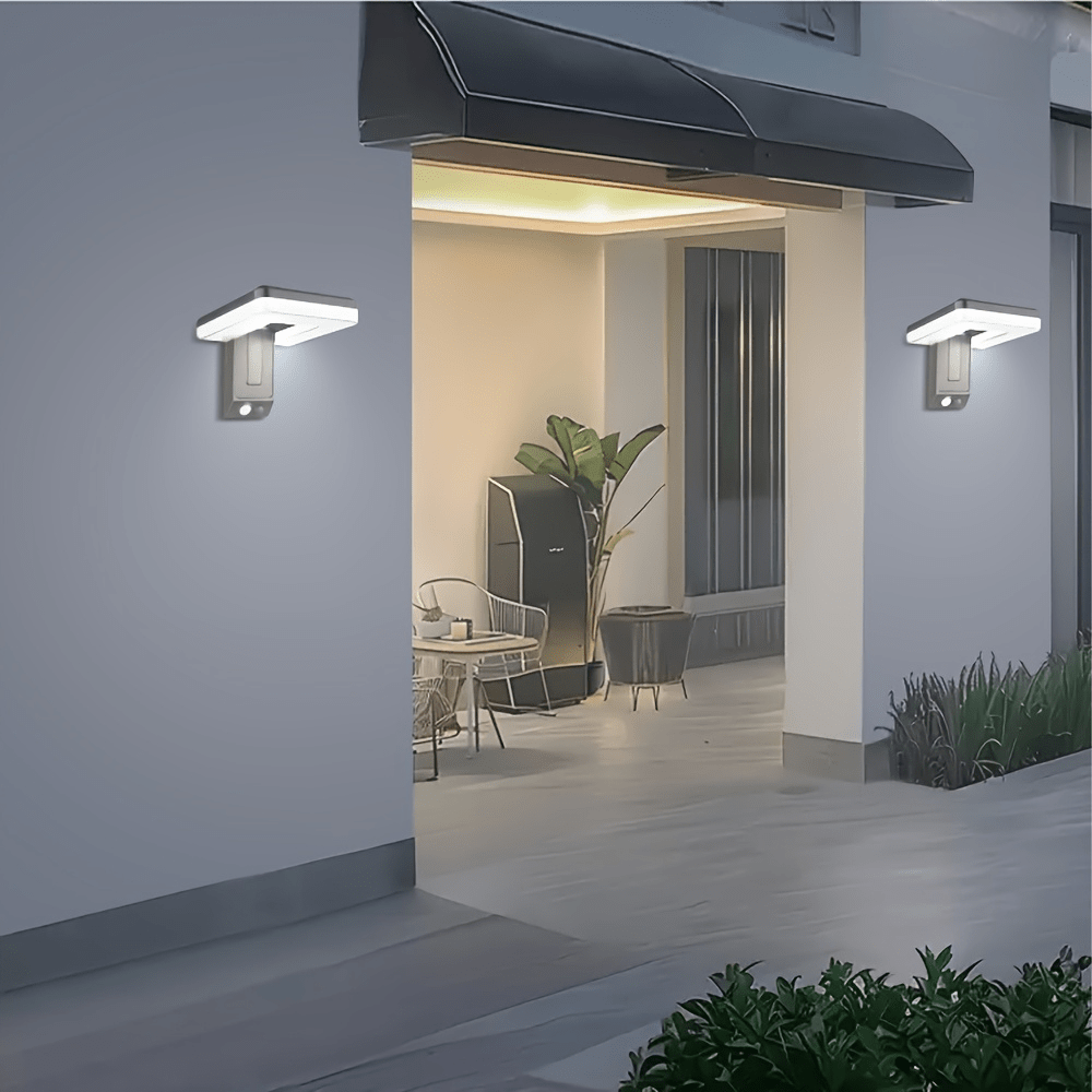 Solar Motion Sensor Outdoor Wall Light - Waterproof - InspiredGrabs.com