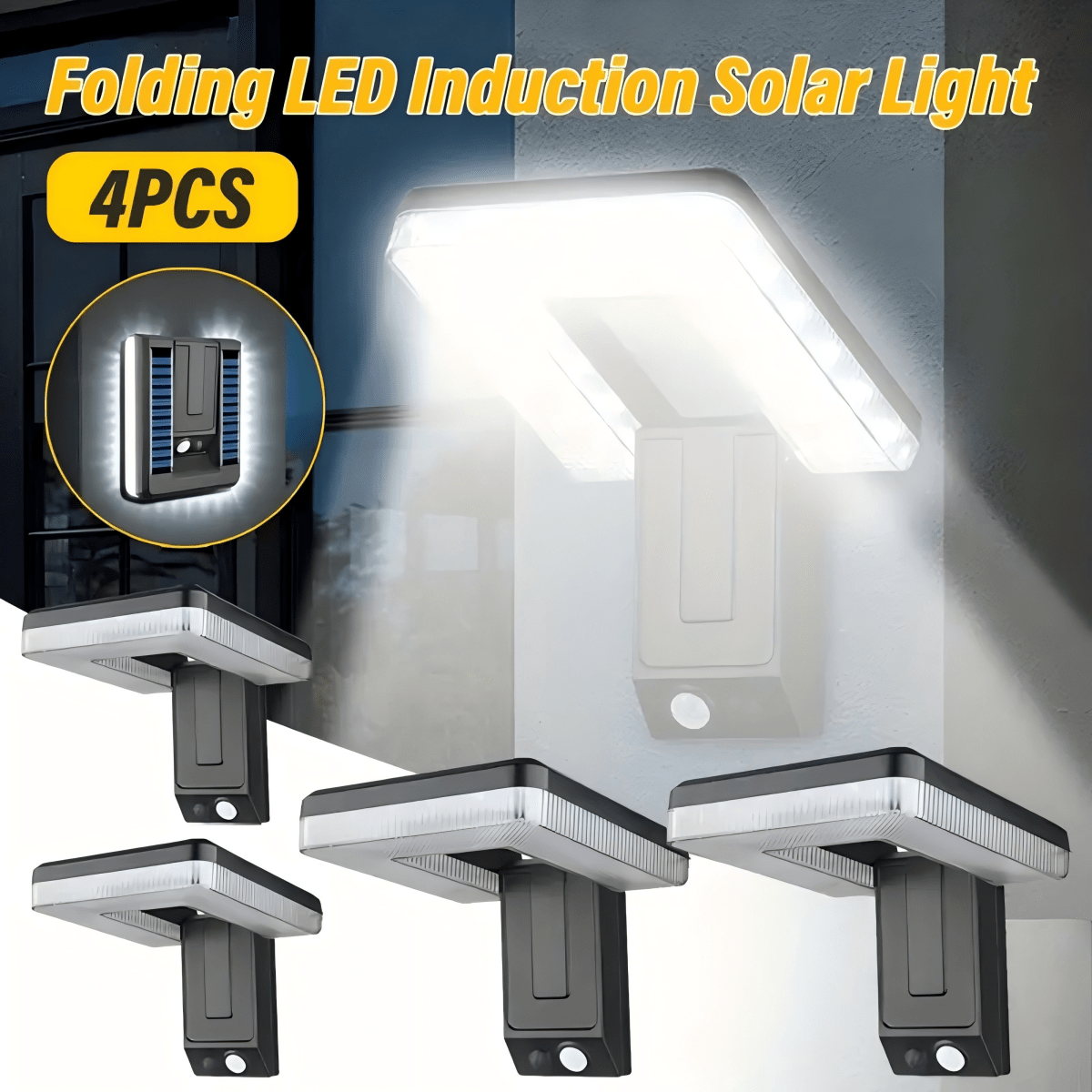 Solar Motion Sensor Outdoor Wall Light - Waterproof - InspiredGrabs.com