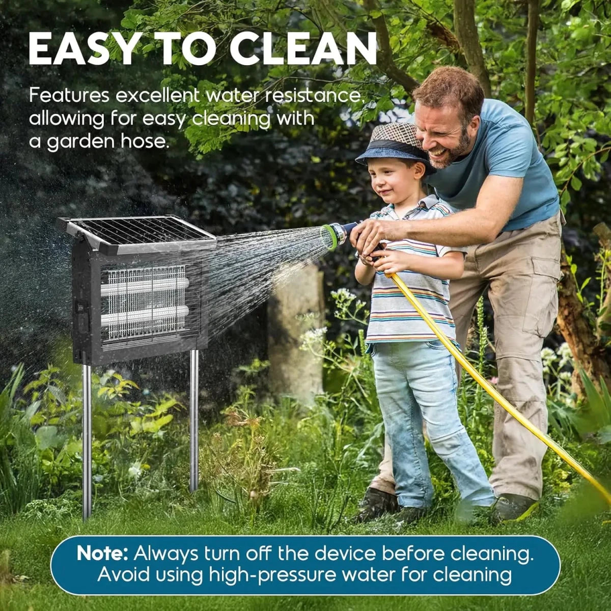 Solar - Powered Outdoor Bug Zapper with 4500V Mosquito Control & Motion Sensor - InspiredGrabs.com