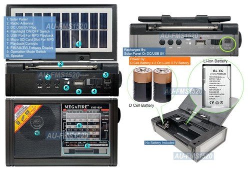 Solar - Powered Radio & Bluetooth Speaker - InspiredGrabs.com