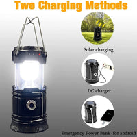 Thumbnail for Solar Rechargeable Telescopic LED Lantern for Camping and Hiking - InspiredGrabs.com