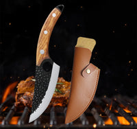 Thumbnail for Stainless Steel Meat Cleaver – Multipurpose Kitchen Knife for Meat, Fruit, BBQ, and Boning with Wooden Handle, Essential Kitchen Tool - InspiredGrabs.com