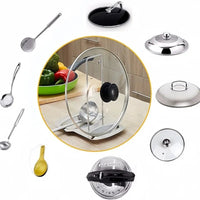 Thumbnail for Stainless Steel Pot Lid & Spoon Rest - InspiredGrabs.com