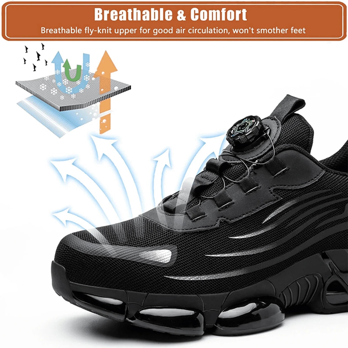 Steel Toe Industrial Work Sneakers Slip - Resistant Safety Shoes - InspiredGrabs.com