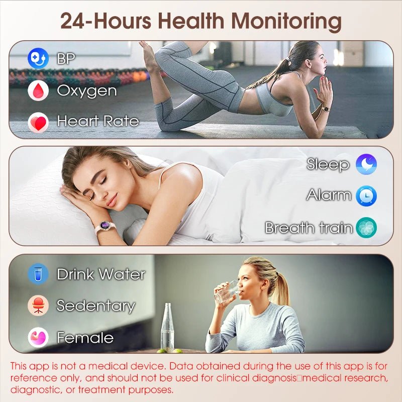 Stylish Women's Smart Watch with Fitness Tracker - InspiredGrabs.com