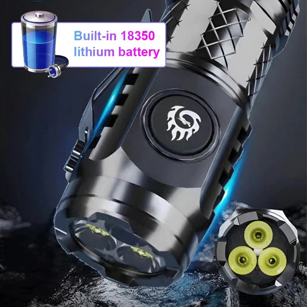 Super Bright Waterproof LED Flashlight - Rechargeable - InspiredGrabs.com