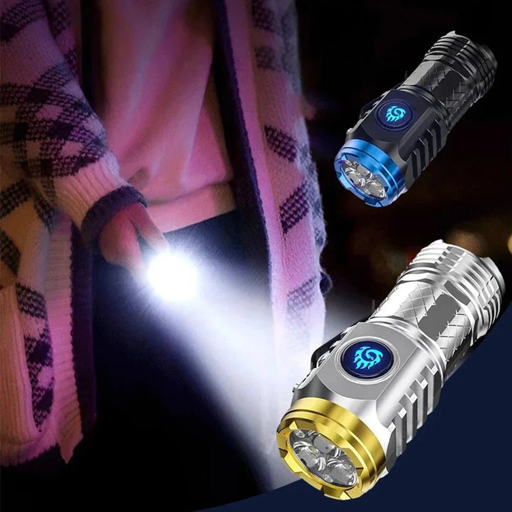 Super Bright Waterproof LED Flashlight - Rechargeable - InspiredGrabs.com