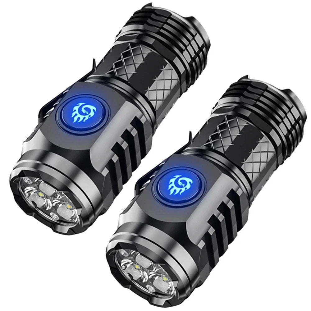 Super Bright Waterproof LED Flashlight - Rechargeable - InspiredGrabs.com