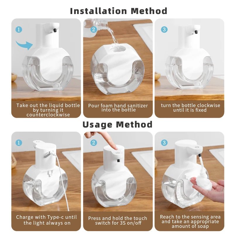 Touchless Automatic Foam Soap Dispenser - InspiredGrabs.com