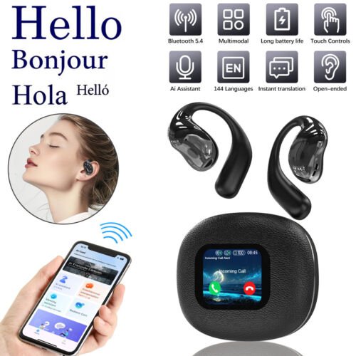 Touchscreen Translator Earbuds - 144 Languages - InspiredGrabs.com