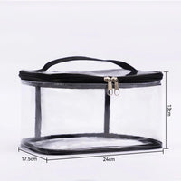 Thumbnail for Transparent Mesh Zipper Storage Bag – 1 or 2 Pack - InspiredGrabs.com