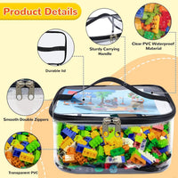 Thumbnail for Transparent Mesh Zipper Storage Bag – 1 or 2 Pack - InspiredGrabs.com