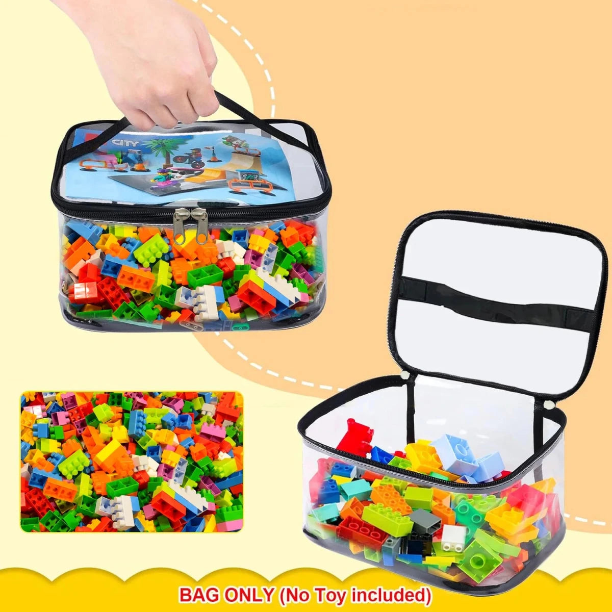 Transparent Mesh Zipper Storage Bag – 1 or 2 Pack - InspiredGrabs.com