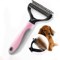 Thumbnail for Two-Sided Pet Dematting Comb – Large, Pink - InspiredGrabs.com