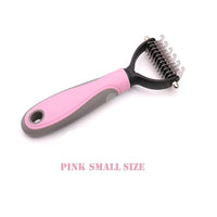 Thumbnail for Two-Sided Pet Dematting Comb – Large, Pink - InspiredGrabs.com