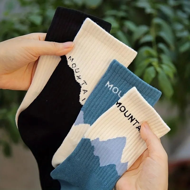 Unisex Graphic Socks - 4 Pairs of Comfort - InspiredGrabs.com