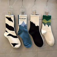 Thumbnail for Unisex Graphic Socks - 4 Pairs of Comfort - InspiredGrabs.com